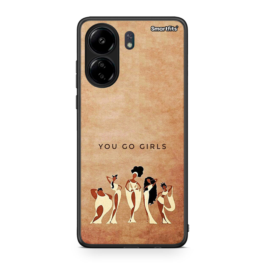 Xiaomi Poco C65 You Go Girl θήκη από τη Smartfits με σχέδιο στο πίσω μέρος και μαύρο περίβλημα | Smartphone case with colorful back and black bezels by Smartfits