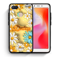 Thumbnail for Θήκη Xiaomi Redmi 6 Bubble Daisies από τη Smartfits με σχέδιο στο πίσω μέρος και μαύρο περίβλημα | Xiaomi Redmi 6 Bubble Daisies case with colorful back and black bezels