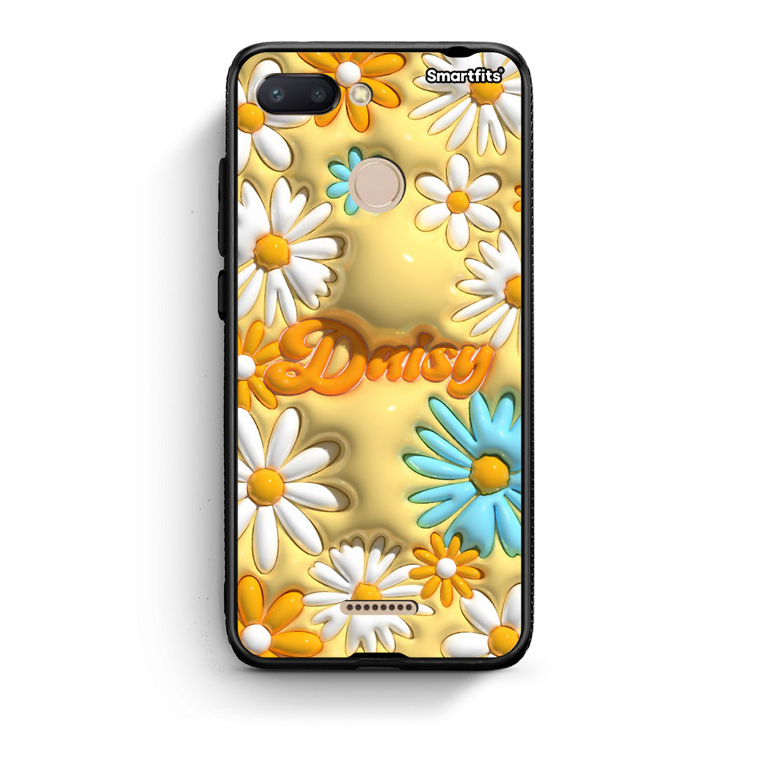 Xiaomi Redmi 6 Bubble Daisies θήκη από τη Smartfits με σχέδιο στο πίσω μέρος και μαύρο περίβλημα | Smartphone case with colorful back and black bezels by Smartfits