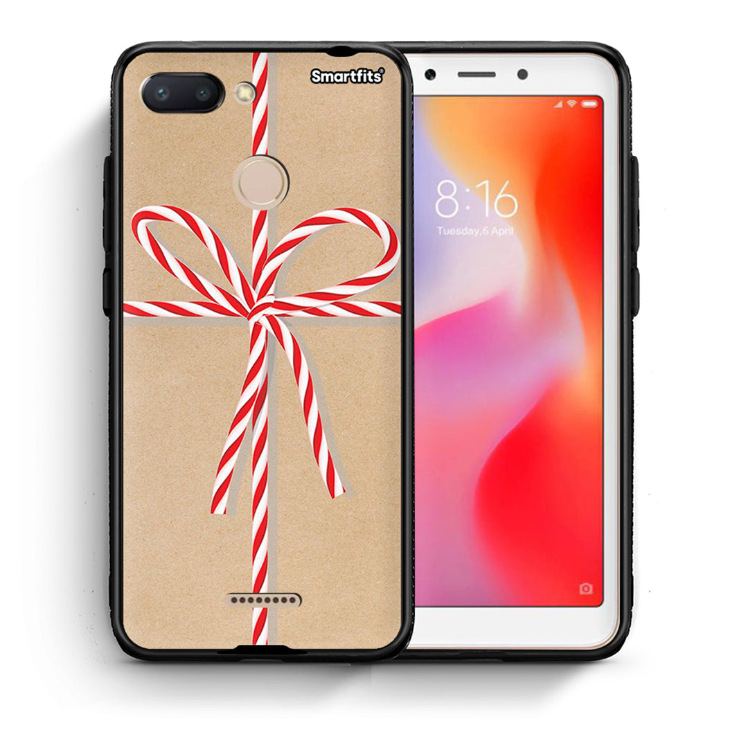 Θήκη Xiaomi Redmi 6 Christmas Gift από τη Smartfits με σχέδιο στο πίσω μέρος και μαύρο περίβλημα | Xiaomi Redmi 6 Christmas Gift case with colorful back and black bezels