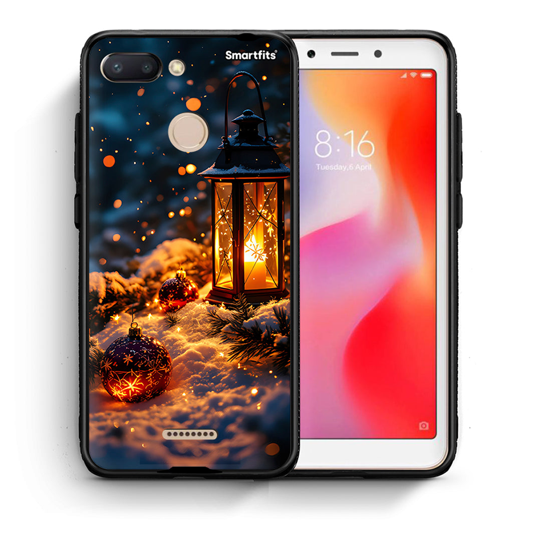 Θήκη Xiaomi Redmi 6 Christmas Ornaments από τη Smartfits με σχέδιο στο πίσω μέρος και μαύρο περίβλημα | Xiaomi Redmi 6 Christmas Ornaments case with colorful back and black bezels