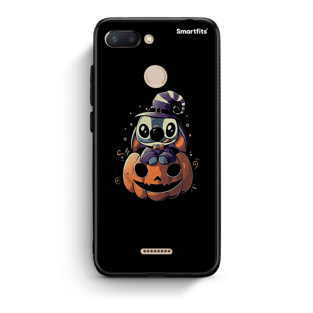 Xiaomi Redmi 6 Halloween Stitch θήκη από τη Smartfits με σχέδιο στο πίσω μέρος και μαύρο περίβλημα | Smartphone case with colorful back and black bezels by Smartfits