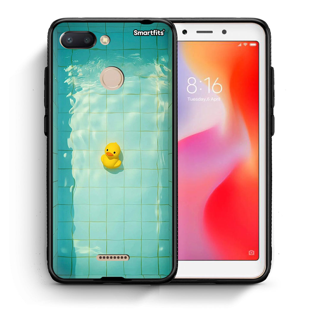 Θήκη Xiaomi Redmi 6 Yellow Duck από τη Smartfits με σχέδιο στο πίσω μέρος και μαύρο περίβλημα | Xiaomi Redmi 6 Yellow Duck case with colorful back and black bezels