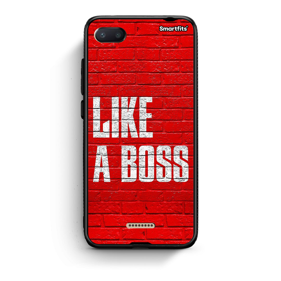 Xiaomi Redmi 6A Like A Boss θήκη από τη Smartfits με σχέδιο στο πίσω μέρος και μαύρο περίβλημα | Smartphone case with colorful back and black bezels by Smartfits