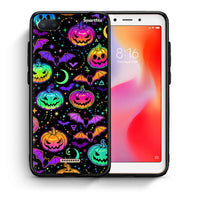 Thumbnail for Θήκη Xiaomi Redmi 6A Neon Halloween από τη Smartfits με σχέδιο στο πίσω μέρος και μαύρο περίβλημα | Xiaomi Redmi 6A Neon Halloween case with colorful back and black bezels