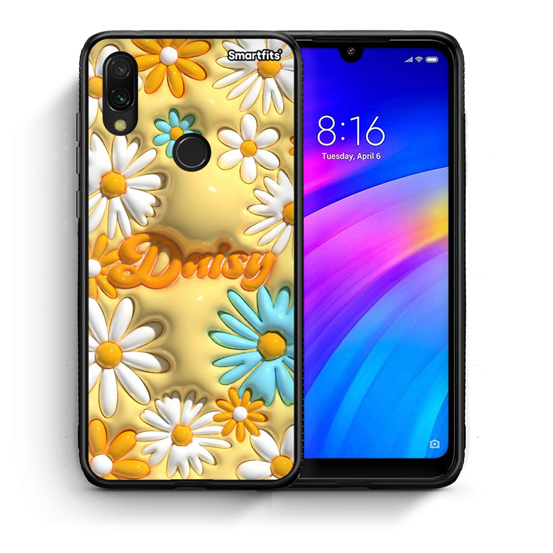 Θήκη Xiaomi Redmi 7 Bubble Daisies από τη Smartfits με σχέδιο στο πίσω μέρος και μαύρο περίβλημα | Xiaomi Redmi 7 Bubble Daisies case with colorful back and black bezels