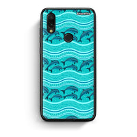 Thumbnail for Xiaomi Redmi 7 Swimming Dolphins θήκη από τη Smartfits με σχέδιο στο πίσω μέρος και μαύρο περίβλημα | Smartphone case with colorful back and black bezels by Smartfits