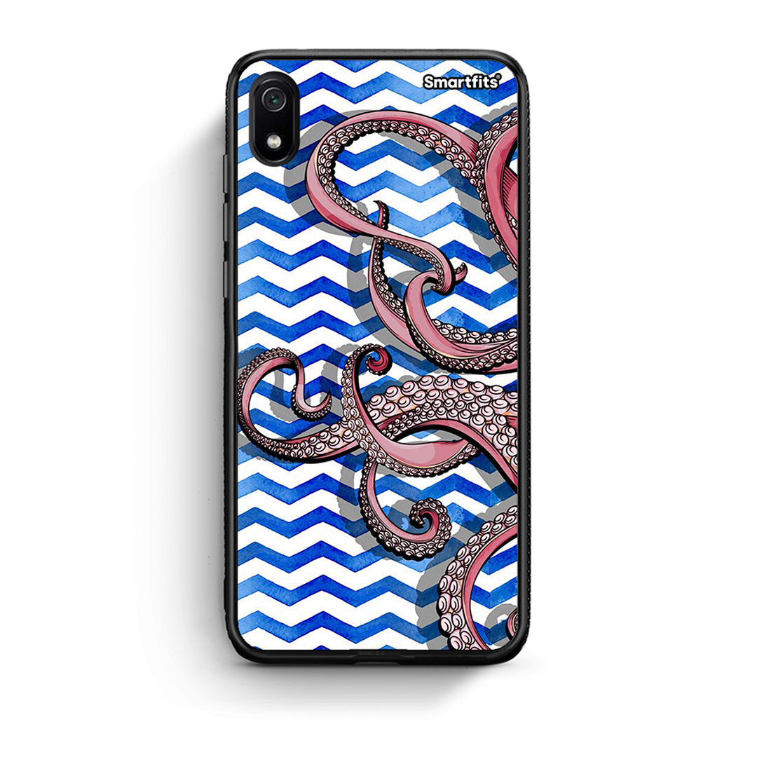 Xiaomi Redmi 7A Chevron Devilfish θήκη από τη Smartfits με σχέδιο στο πίσω μέρος και μαύρο περίβλημα | Smartphone case with colorful back and black bezels by Smartfits