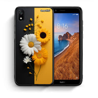 Thumbnail for Θήκη Xiaomi Redmi 7A Yellow Daisies από τη Smartfits με σχέδιο στο πίσω μέρος και μαύρο περίβλημα | Xiaomi Redmi 7A Yellow Daisies case with colorful back and black bezels