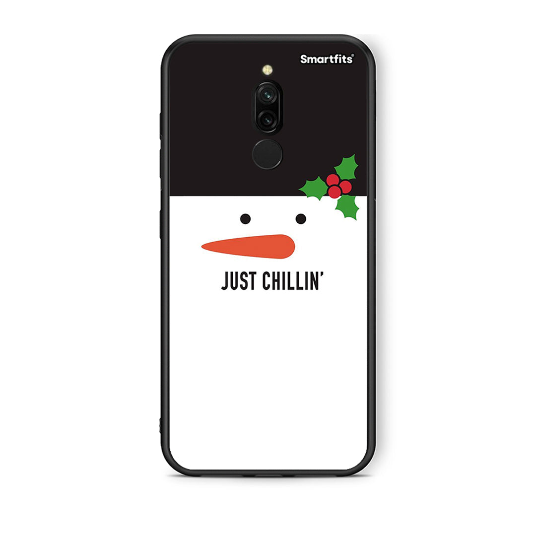 Xiaomi Redmi 8 Christmas Chillin θήκη από τη Smartfits με σχέδιο στο πίσω μέρος και μαύρο περίβλημα | Smartphone case with colorful back and black bezels by Smartfits