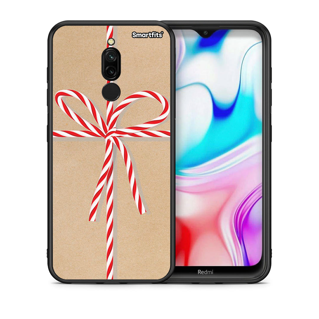 Θήκη Xiaomi Redmi 8 Christmas Gift από τη Smartfits με σχέδιο στο πίσω μέρος και μαύρο περίβλημα | Xiaomi Redmi 8 Christmas Gift case with colorful back and black bezels