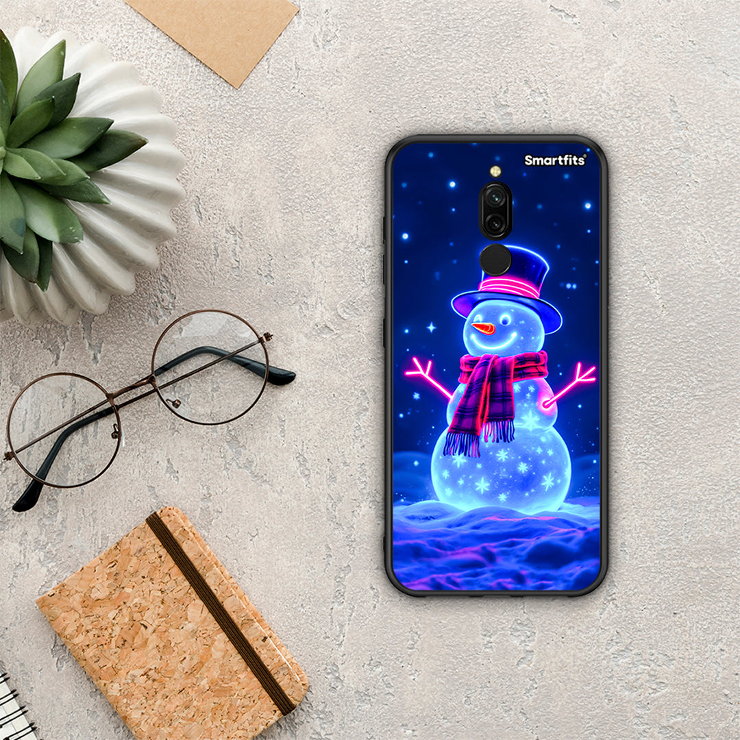 Christmas Neon Snowman - Xiaomi Redmi 8 θήκη