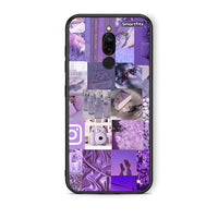 Thumbnail for Xiaomi Redmi 8 Purple Aesthetic Collage θήκη από τη Smartfits με σχέδιο στο πίσω μέρος και μαύρο περίβλημα | Smartphone case with colorful back and black bezels by Smartfits