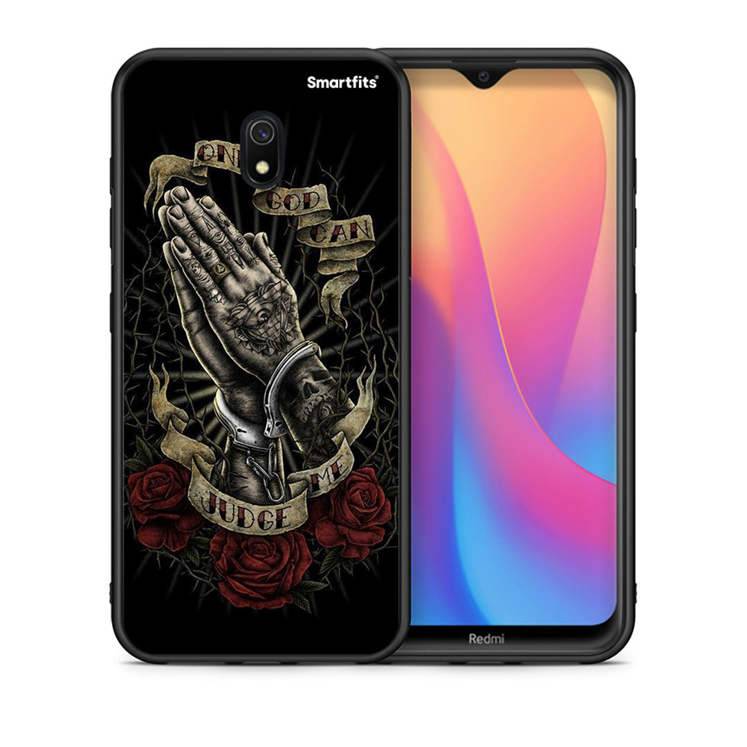 Θήκη Xiaomi Redmi 8A Judge By God από τη Smartfits με σχέδιο στο πίσω μέρος και μαύρο περίβλημα | Xiaomi Redmi 8A Judge By God case with colorful back and black bezels