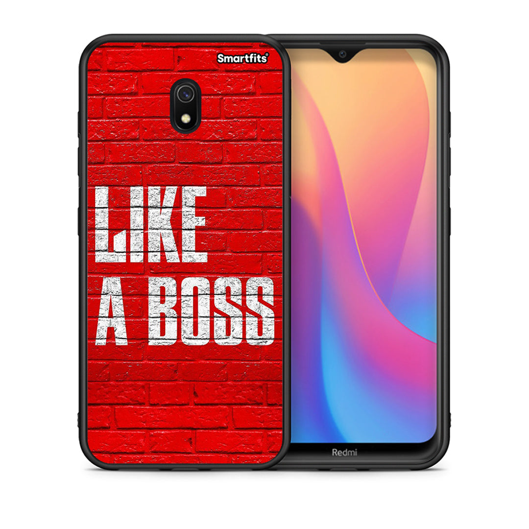 Θήκη Xiaomi Redmi 8A Like A Boss από τη Smartfits με σχέδιο στο πίσω μέρος και μαύρο περίβλημα | Xiaomi Redmi 8A Like A Boss case with colorful back and black bezels