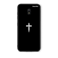 Thumbnail for Xiaomi Redmi 8A White Cross θήκη από τη Smartfits με σχέδιο στο πίσω μέρος και μαύρο περίβλημα | Smartphone case with colorful back and black bezels by Smartfits