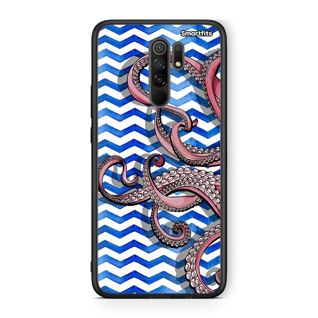 Xiaomi Redmi 9/9 Prime Chevron Devilfish θήκη από τη Smartfits με σχέδιο στο πίσω μέρος και μαύρο περίβλημα | Smartphone case with colorful back and black bezels by Smartfits