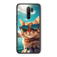 Thumbnail for Xiaomi Redmi 9/9 Prime Summer Cat θήκη από τη Smartfits με σχέδιο στο πίσω μέρος και μαύρο περίβλημα | Smartphone case with colorful back and black bezels by Smartfits