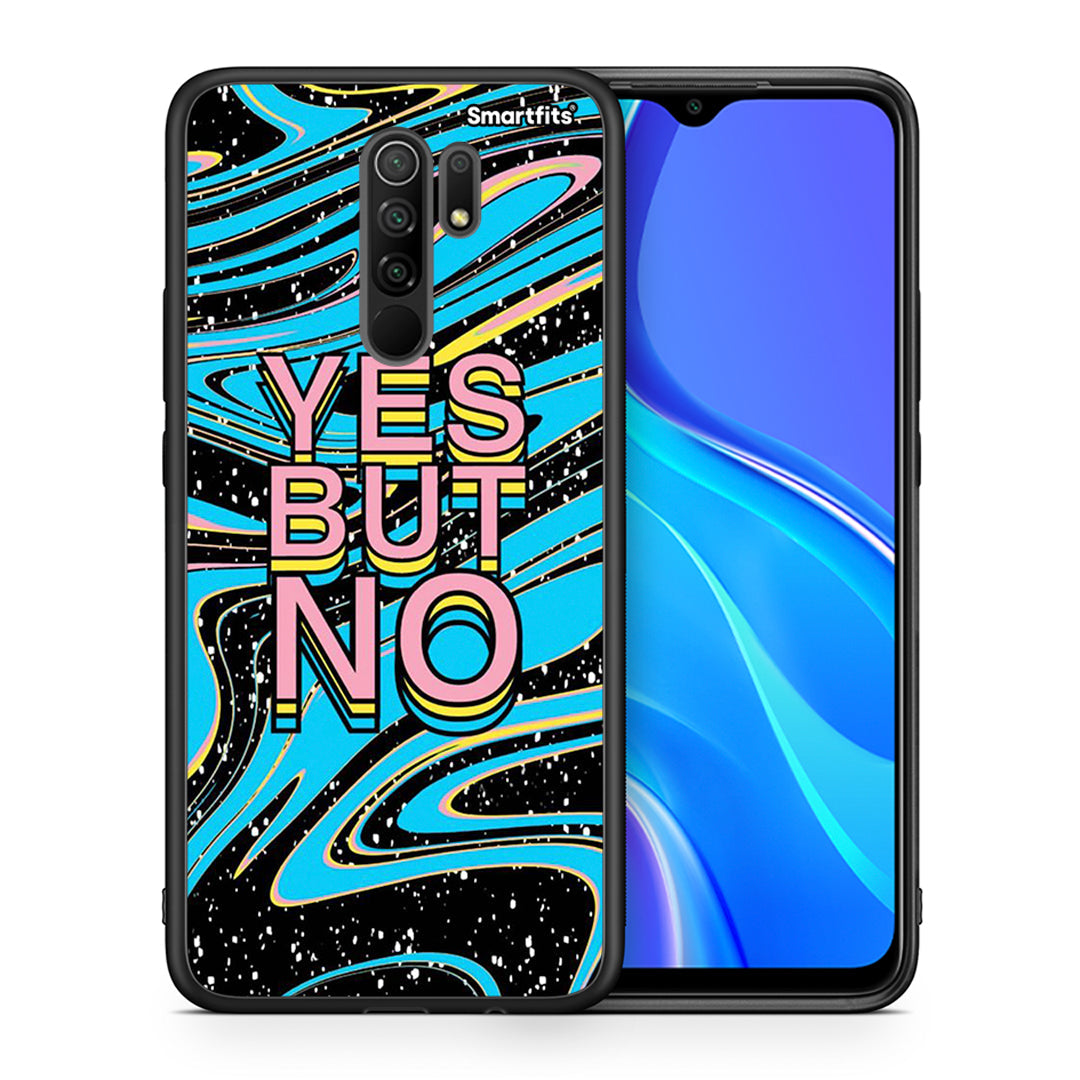 Θήκη Xiaomi Redmi 9/9 Prime Yes But No από τη Smartfits με σχέδιο στο πίσω μέρος και μαύρο περίβλημα | Xiaomi Redmi 9/9 Prime Yes But No case with colorful back and black bezels