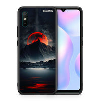 Thumbnail for Θήκη Xiaomi Redmi 9A Red Full Moon από τη Smartfits με σχέδιο στο πίσω μέρος και μαύρο περίβλημα | Xiaomi Redmi 9A Red Full Moon case with colorful back and black bezels