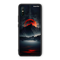 Thumbnail for Xiaomi Redmi 9A Red Full Moon θήκη από τη Smartfits με σχέδιο στο πίσω μέρος και μαύρο περίβλημα | Smartphone case with colorful back and black bezels by Smartfits