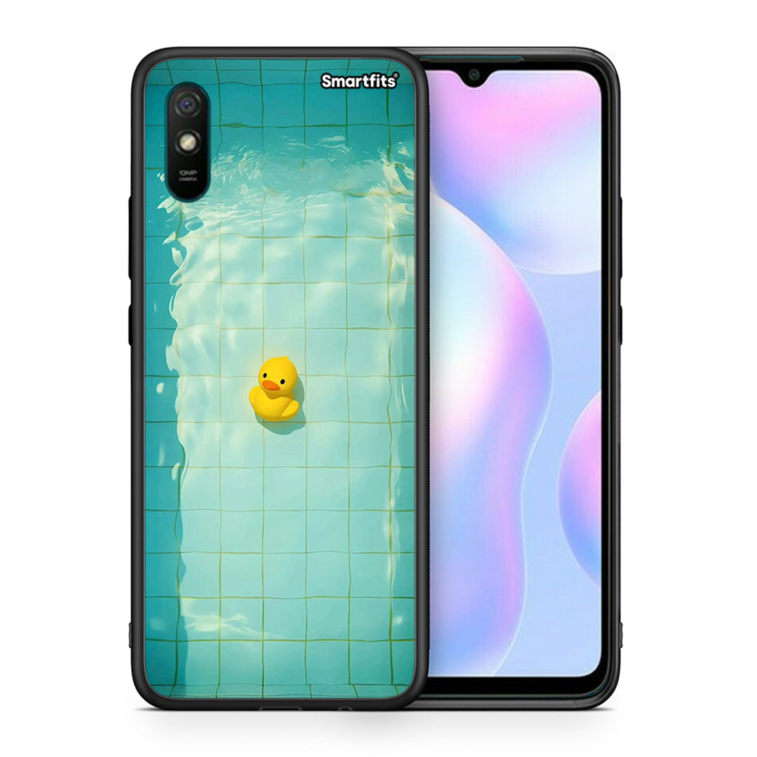 Θήκη Xiaomi Redmi 9A Yellow Duck από τη Smartfits με σχέδιο στο πίσω μέρος και μαύρο περίβλημα | Xiaomi Redmi 9A Yellow Duck case with colorful back and black bezels