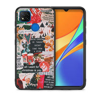 Thumbnail for Θήκη Xiaomi Redmi 9C Christmas Happiness από τη Smartfits με σχέδιο στο πίσω μέρος και μαύρο περίβλημα | Xiaomi Redmi 9C Christmas Happiness case with colorful back and black bezels