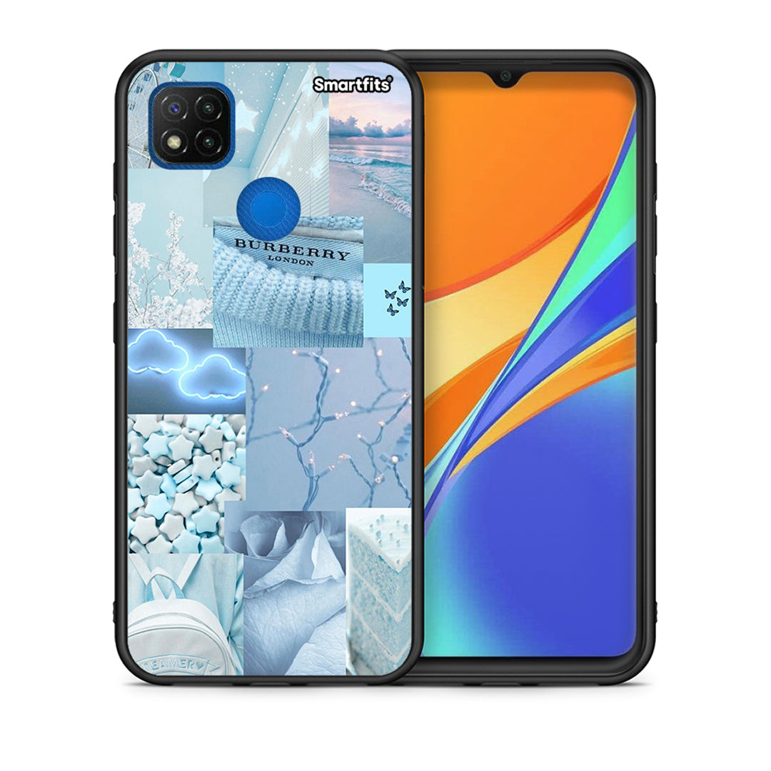 Θήκη Xiaomi Redmi 9C Ciel Aesthetic Collage από τη Smartfits με σχέδιο στο πίσω μέρος και μαύρο περίβλημα | Xiaomi Redmi 9C Ciel Aesthetic Collage case with colorful back and black bezels