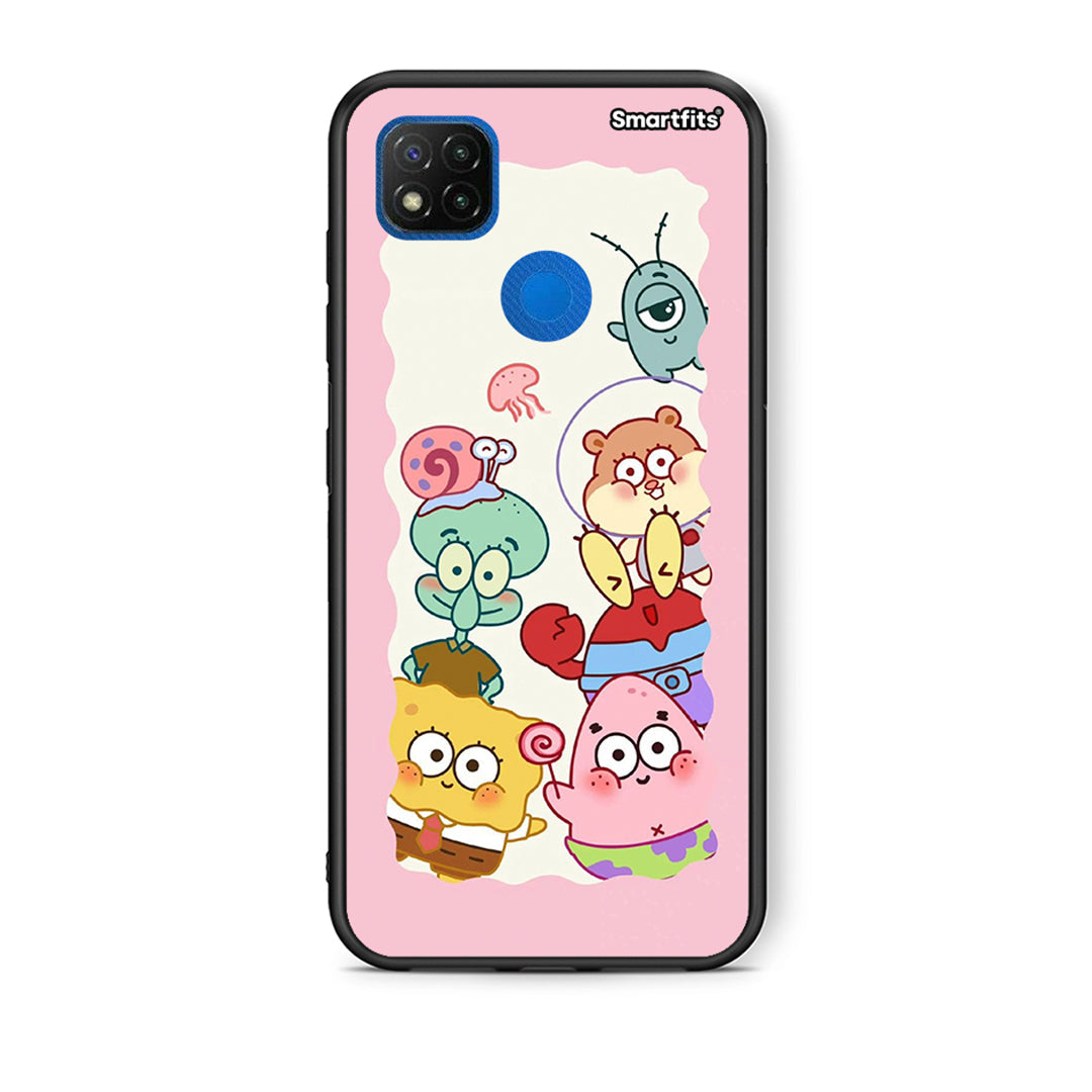 Θήκη Xiaomi Redmi 9C Cute Companion από τη Smartfits με σχέδιο στο πίσω μέρος και μαύρο περίβλημα | Xiaomi Redmi 9C Cute Companion case with colorful back and black bezels