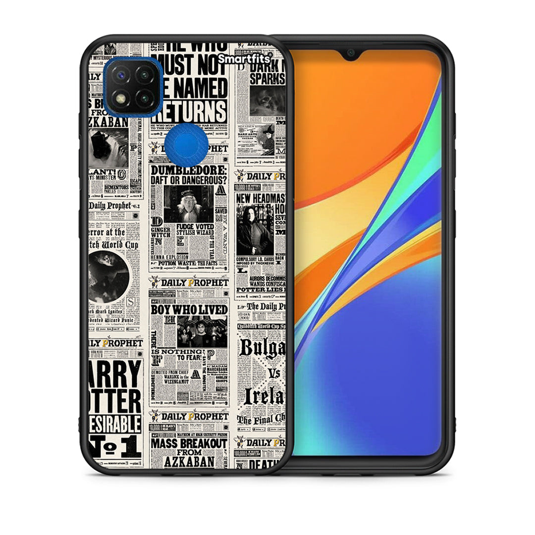 Θήκη Xiaomi Redmi 9C Harry Paper από τη Smartfits με σχέδιο στο πίσω μέρος και μαύρο περίβλημα | Xiaomi Redmi 9C Harry Paper case with colorful back and black bezels