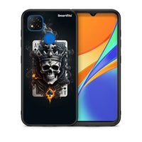 Thumbnail for Θήκη Xiaomi Redmi 9C Skull King Ace από τη Smartfits με σχέδιο στο πίσω μέρος και μαύρο περίβλημα | Xiaomi Redmi 9C Skull King Ace case with colorful back and black bezels