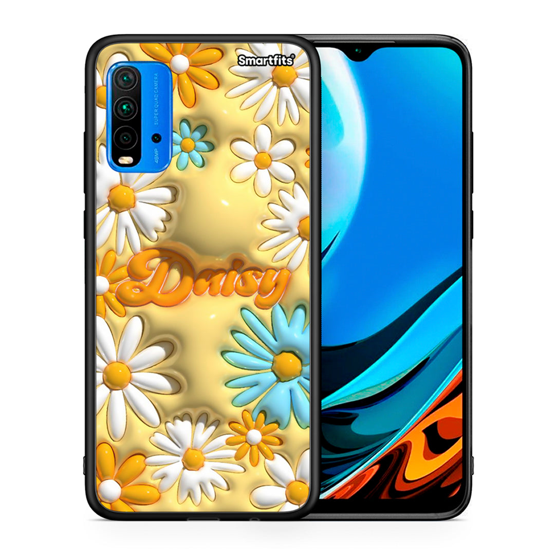 Θήκη Xiaomi Poco M3 Bubble Daisies από τη Smartfits με σχέδιο στο πίσω μέρος και μαύρο περίβλημα | Xiaomi Poco M3 Bubble Daisies case with colorful back and black bezels