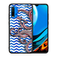 Thumbnail for Θήκη Xiaomi Poco M3 Chevron Devilfish από τη Smartfits με σχέδιο στο πίσω μέρος και μαύρο περίβλημα | Xiaomi Poco M3 Chevron Devilfish case with colorful back and black bezels