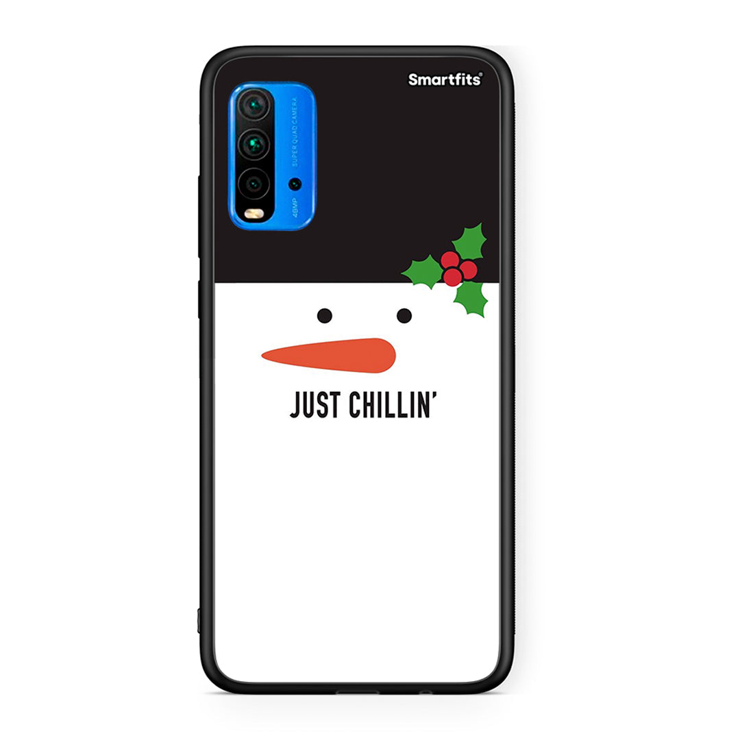 Xiaomi Poco M3 Christmas Chillin θήκη από τη Smartfits με σχέδιο στο πίσω μέρος και μαύρο περίβλημα | Smartphone case with colorful back and black bezels by Smartfits