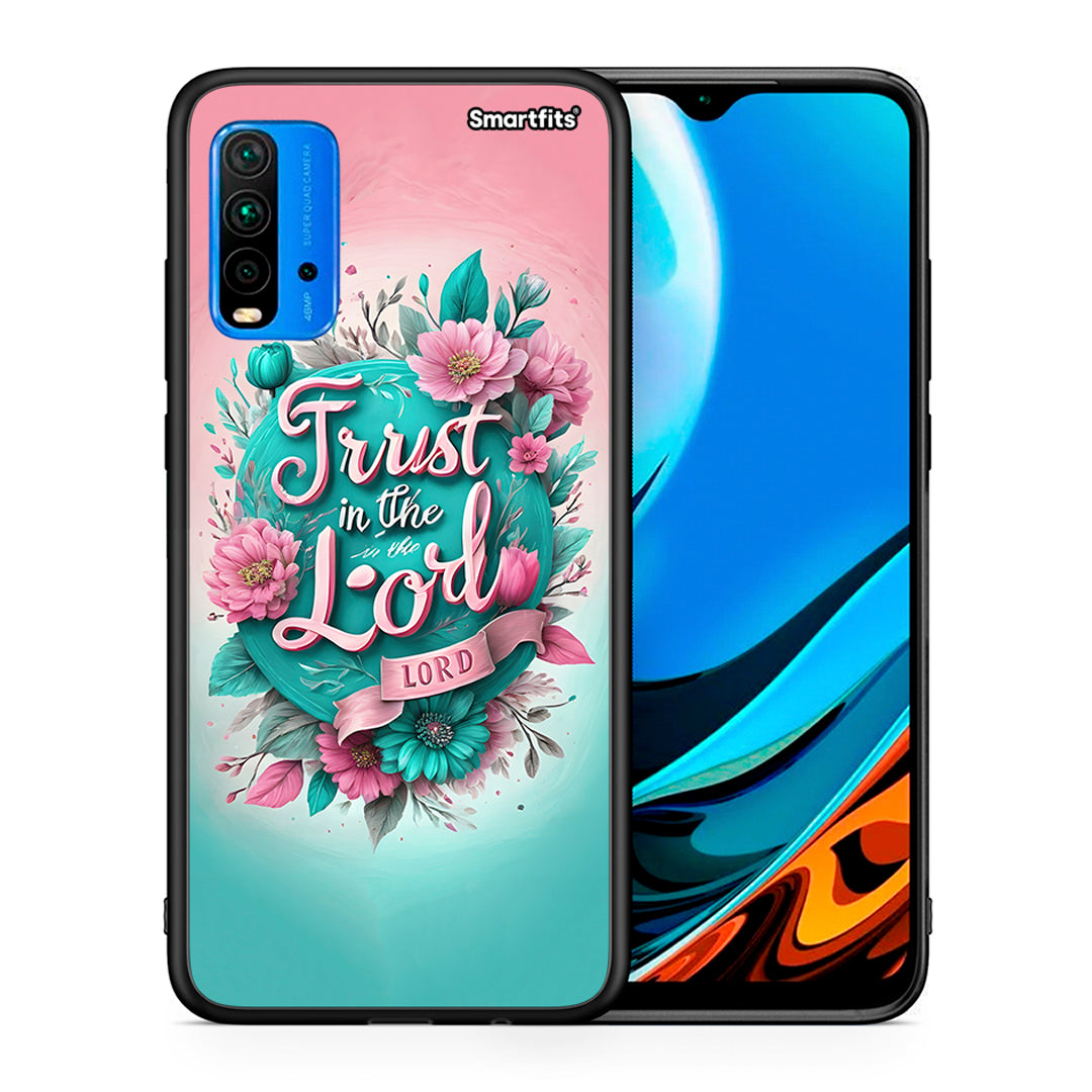 Θήκη Xiaomi Poco M3 Lord Trust από τη Smartfits με σχέδιο στο πίσω μέρος και μαύρο περίβλημα | Xiaomi Poco M3 Lord Trust case with colorful back and black bezels