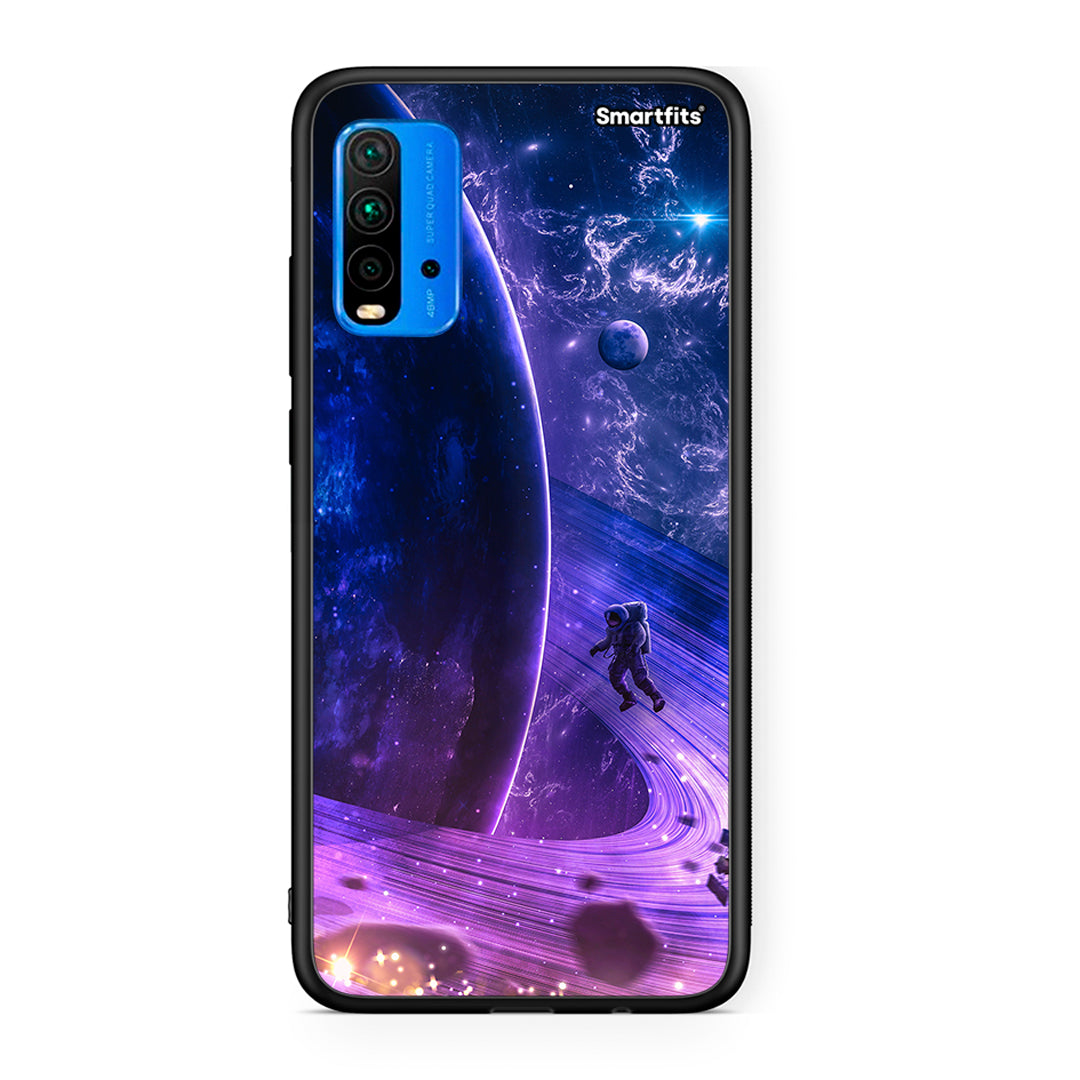 Xiaomi Poco M3 Lost Astronaut θήκη από τη Smartfits με σχέδιο στο πίσω μέρος και μαύρο περίβλημα | Smartphone case with colorful back and black bezels by Smartfits