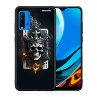 Thumbnail for Θήκη Xiaomi Redmi 9T Skull King Ace από τη Smartfits με σχέδιο στο πίσω μέρος και μαύρο περίβλημα | Xiaomi Redmi 9T Skull King Ace case with colorful back and black bezels