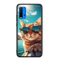 Thumbnail for Xiaomi Poco M3 Summer Cat θήκη από τη Smartfits με σχέδιο στο πίσω μέρος και μαύρο περίβλημα | Smartphone case with colorful back and black bezels by Smartfits