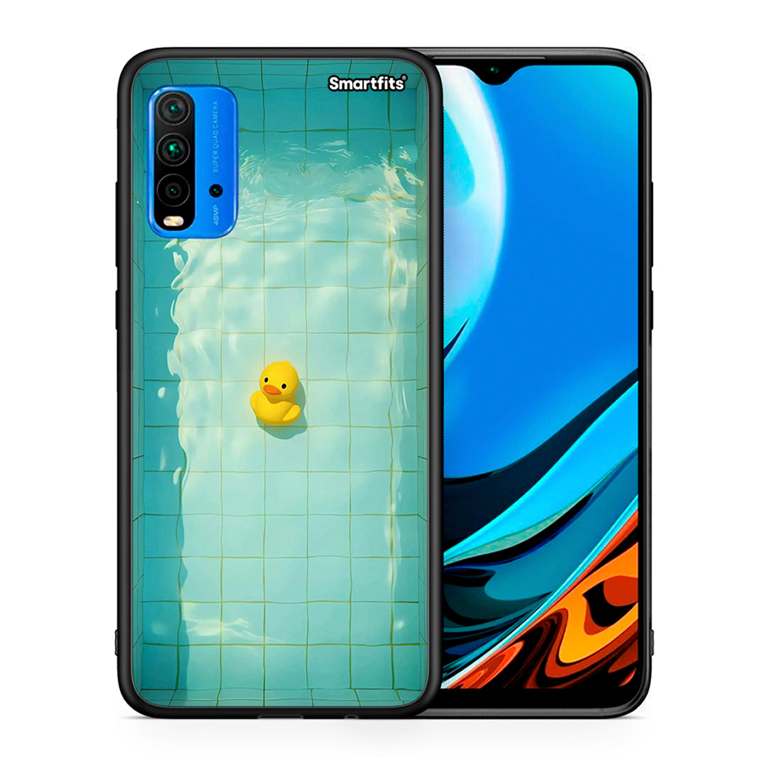 Θήκη Xiaomi Poco M3 Yellow Duck από τη Smartfits με σχέδιο στο πίσω μέρος και μαύρο περίβλημα | Xiaomi Poco M3 Yellow Duck case with colorful back and black bezels