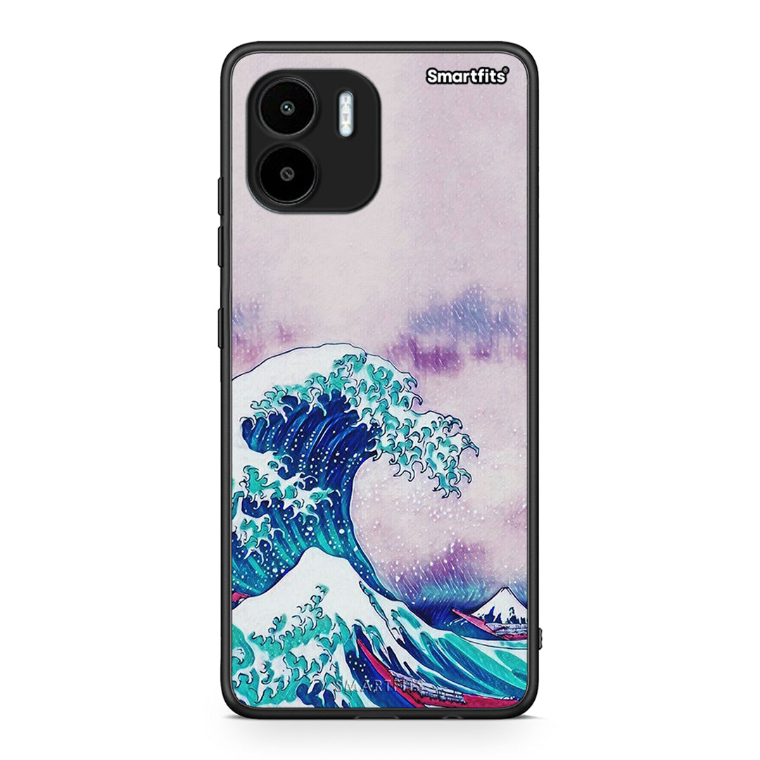 Θήκη Xiaomi Redmi A1 / A2 Blue Waves από τη Smartfits με σχέδιο στο πίσω μέρος και μαύρο περίβλημα | Xiaomi Redmi A1 / A2 Blue Waves Case with Colorful Back and Black Bezels