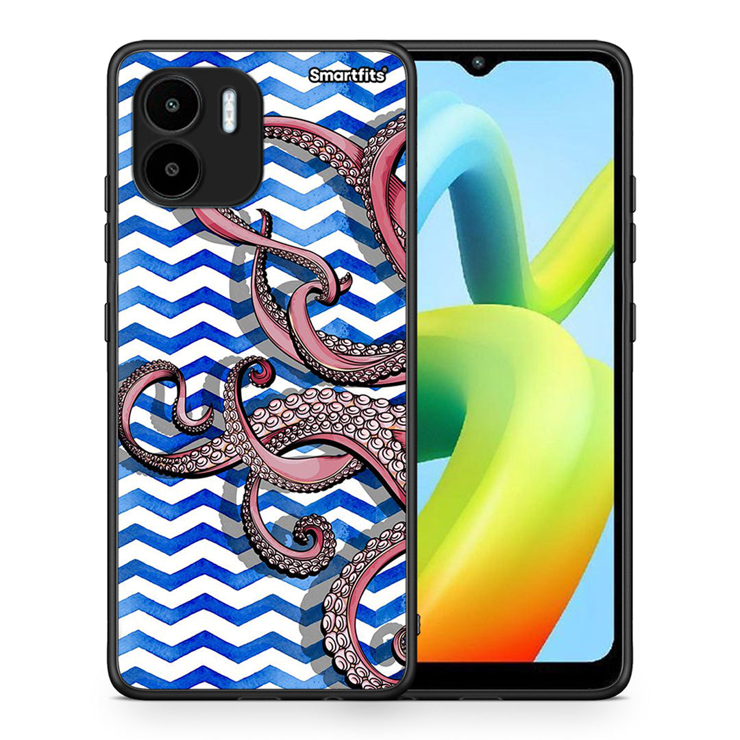 Θήκη Xiaomi Redmi A1 / A2 Chevron Devilfish από τη Smartfits με σχέδιο στο πίσω μέρος και μαύρο περίβλημα | Xiaomi Redmi A1 / A2 Chevron Devilfish Case with Colorful Back and Black Bezels