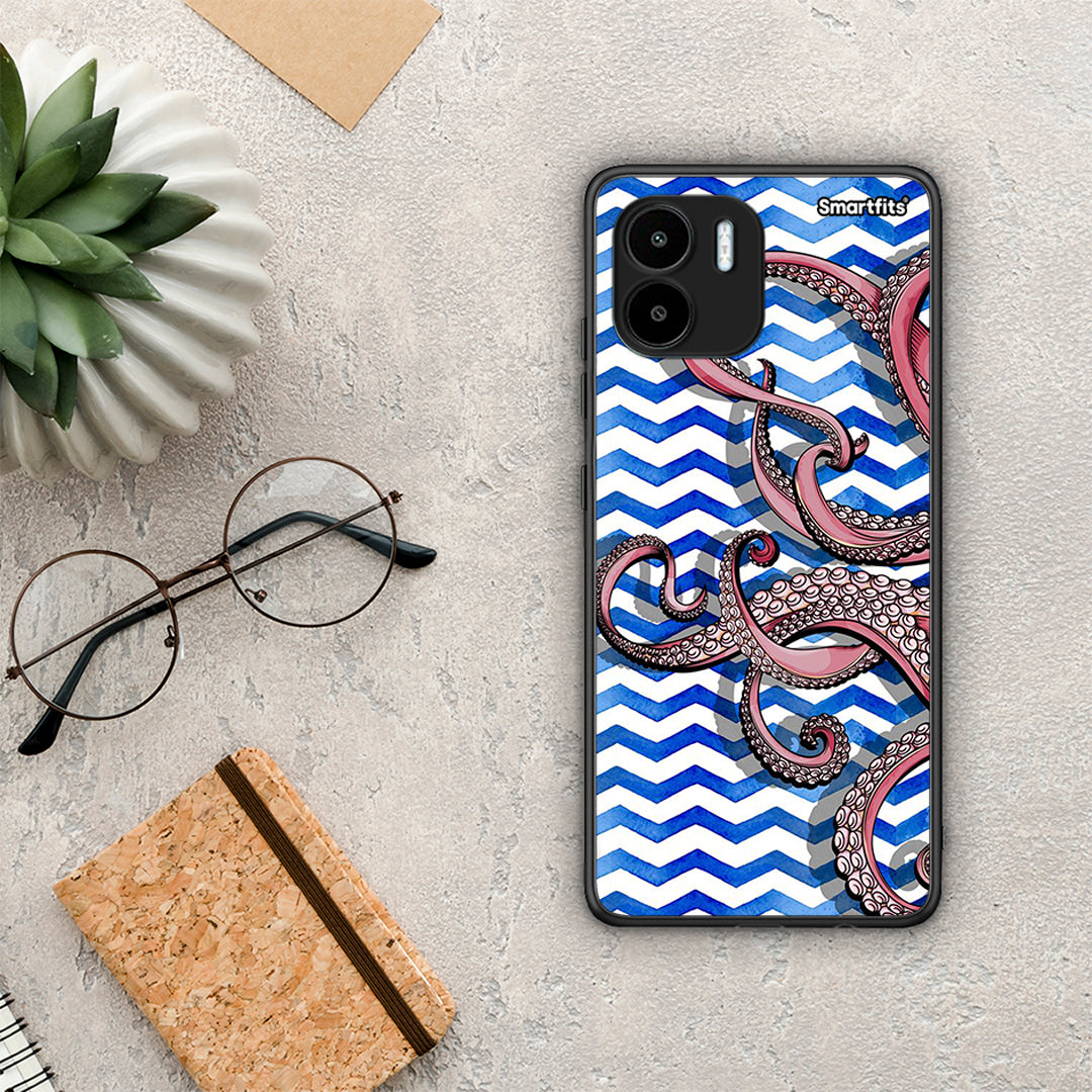 Θήκη Xiaomi Redmi A1 / A2 Chevron Devilfish από τη Smartfits με σχέδιο στο πίσω μέρος και μαύρο περίβλημα | Xiaomi Redmi A1 / A2 Chevron Devilfish Case with Colorful Back and Black Bezels