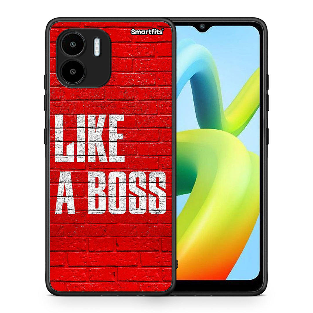 Θήκη Xiaomi Redmi A1 / A2 Like A Boss από τη Smartfits με σχέδιο στο πίσω μέρος και μαύρο περίβλημα | Xiaomi Redmi A1 / A2 Like A Boss Case with Colorful Back and Black Bezels