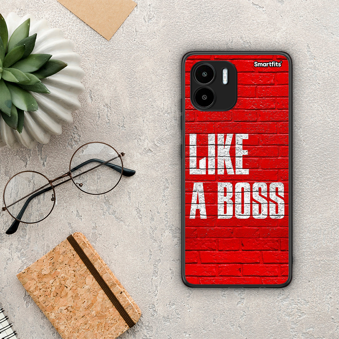 Θήκη Xiaomi Redmi A1 / A2 Like A Boss από τη Smartfits με σχέδιο στο πίσω μέρος και μαύρο περίβλημα | Xiaomi Redmi A1 / A2 Like A Boss Case with Colorful Back and Black Bezels