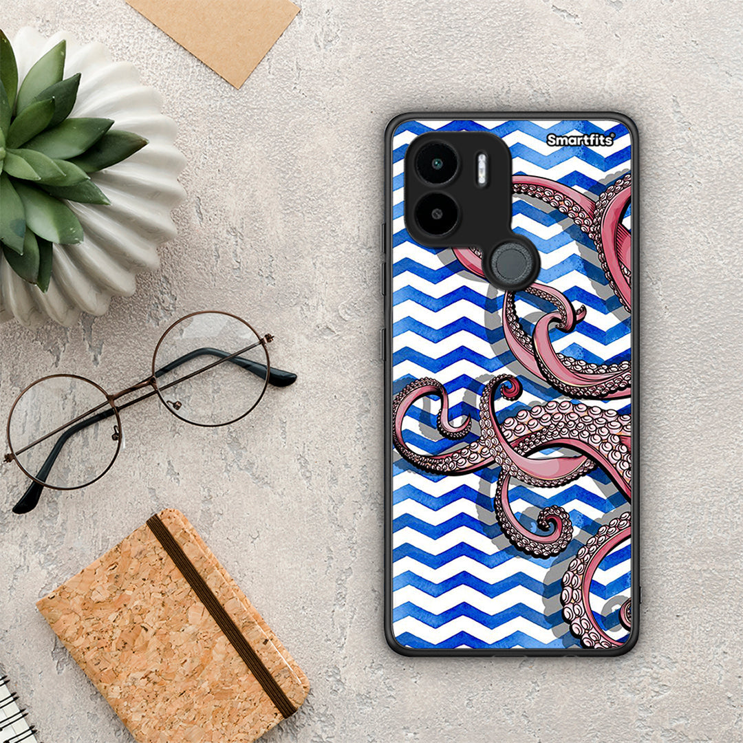 Θήκη Xiaomi Redmi A1+ / A2+ Chevron Devilfish από τη Smartfits με σχέδιο στο πίσω μέρος και μαύρο περίβλημα | Xiaomi Redmi A1+ / A2+ Chevron Devilfish Case with Colorful Back and Black Bezels