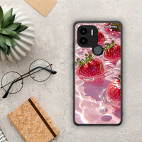 Thumbnail for Θήκη Xiaomi Redmi A1+ / A2+ Juicy Strawberries από τη Smartfits με σχέδιο στο πίσω μέρος και μαύρο περίβλημα | Xiaomi Redmi A1+ / A2+ Juicy Strawberries Case with Colorful Back and Black Bezels