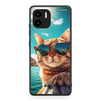 Thumbnail for Θήκη Xiaomi Redmi A1 / A2 Summer Cat από τη Smartfits με σχέδιο στο πίσω μέρος και μαύρο περίβλημα | Xiaomi Redmi A1 / A2 Summer Cat Case with Colorful Back and Black Bezels