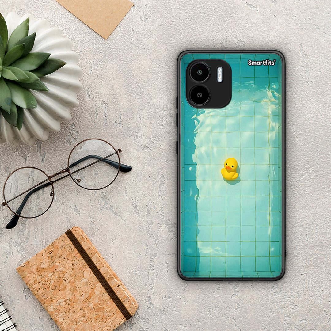 Θήκη Xiaomi Redmi A1 / A2 Yellow Duck από τη Smartfits με σχέδιο στο πίσω μέρος και μαύρο περίβλημα | Xiaomi Redmi A1 / A2 Yellow Duck Case with Colorful Back and Black Bezels