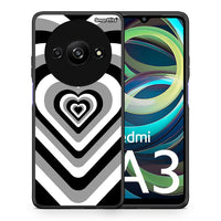 Thumbnail for Θήκη Xiaomi Redmi A3 Black Hearts από τη Smartfits με σχέδιο στο πίσω μέρος και μαύρο περίβλημα | Xiaomi Redmi A3 Black Hearts case with colorful back and black bezels