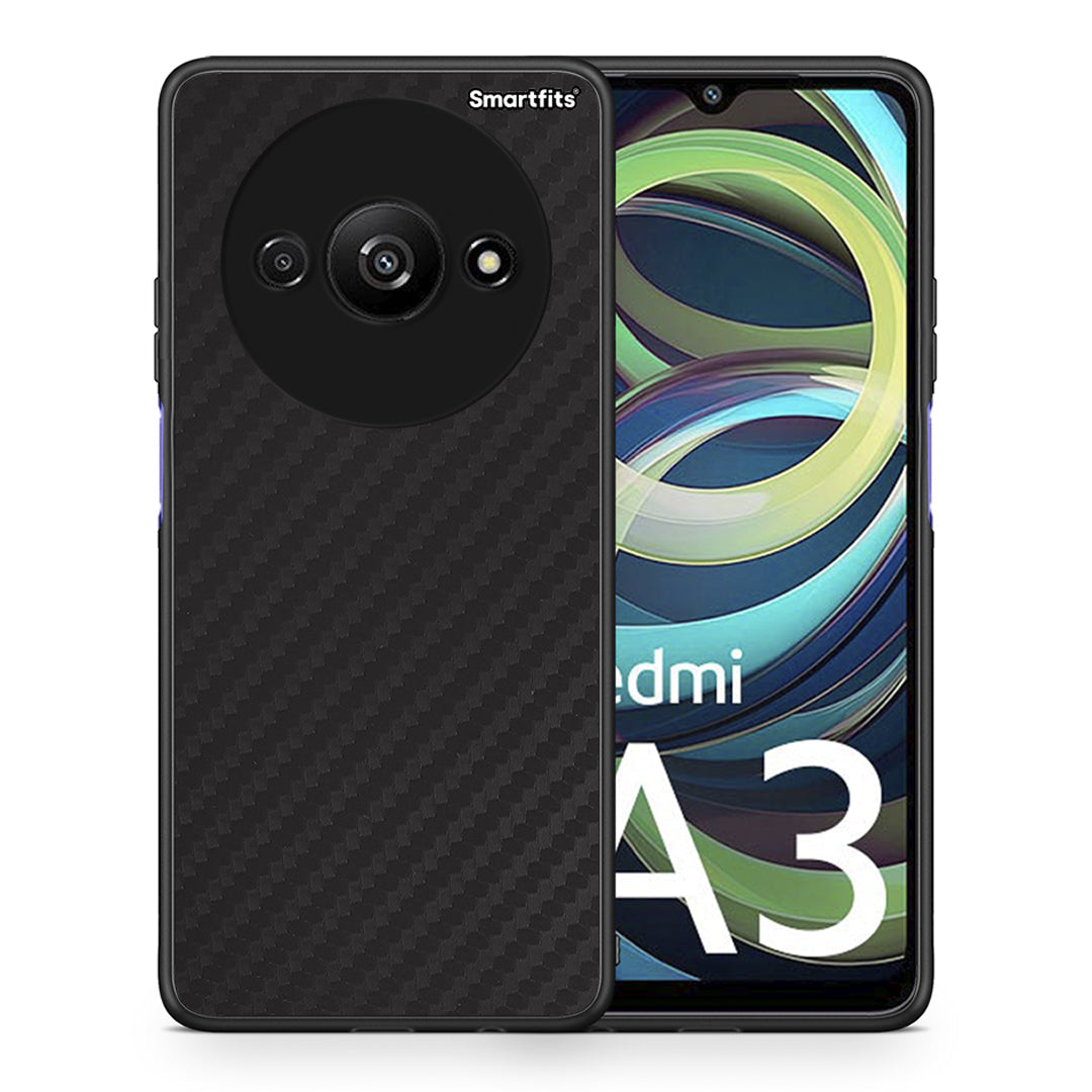 Θήκη Xiaomi Redmi A3 Carbon Black από τη Smartfits με σχέδιο στο πίσω μέρος και μαύρο περίβλημα | Xiaomi Redmi A3 Carbon Black case with colorful back and black bezels